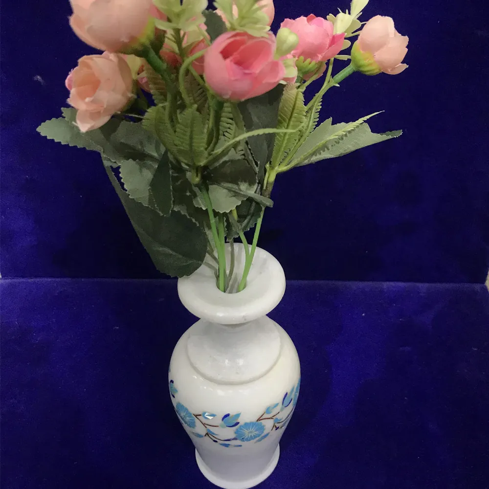 Handcrafted Elegant Marble Inlay Vase for Home Decor (Copy) alternate view