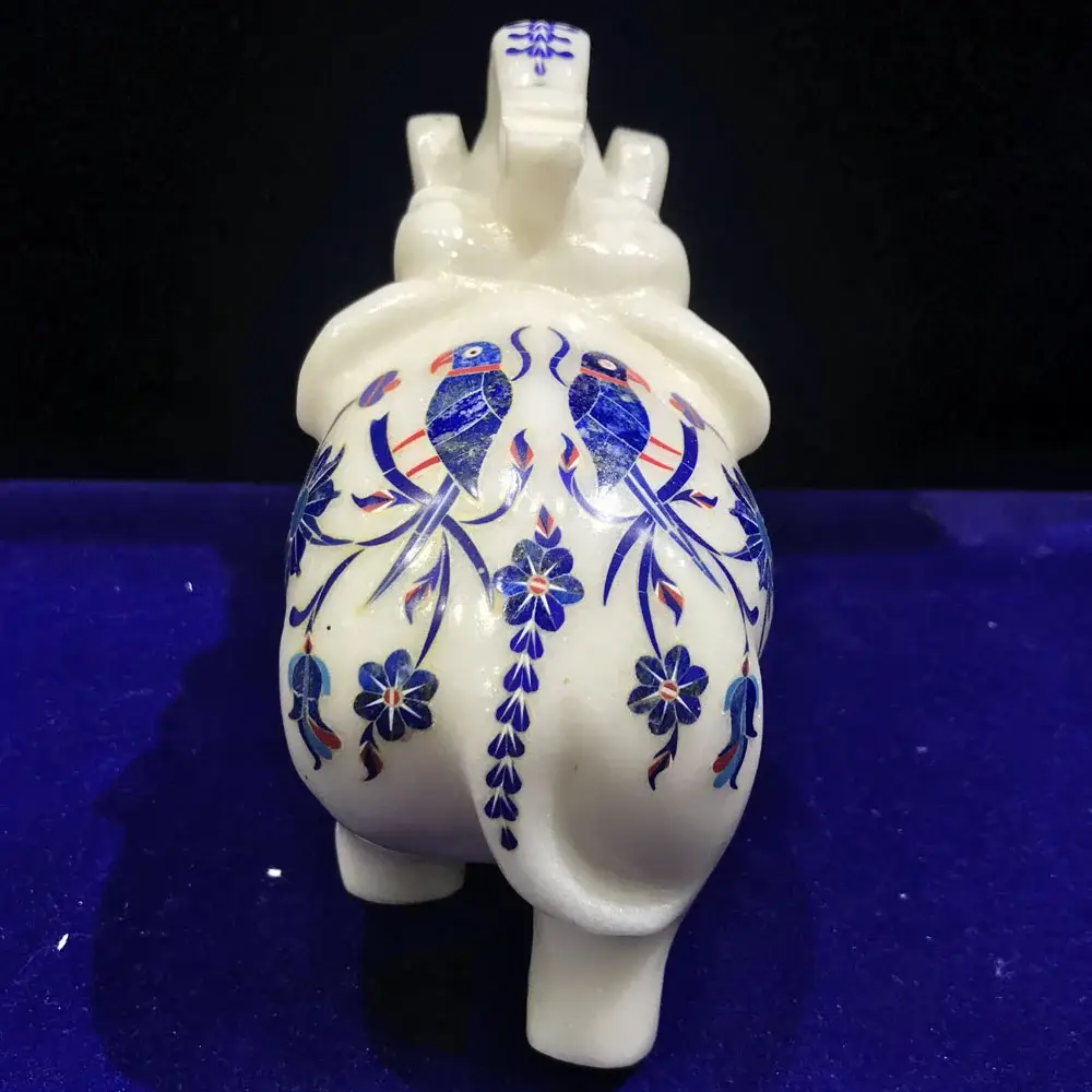 Marble Inlay Elephant Statue: A Fusion of Tradition and Elegance alternate view