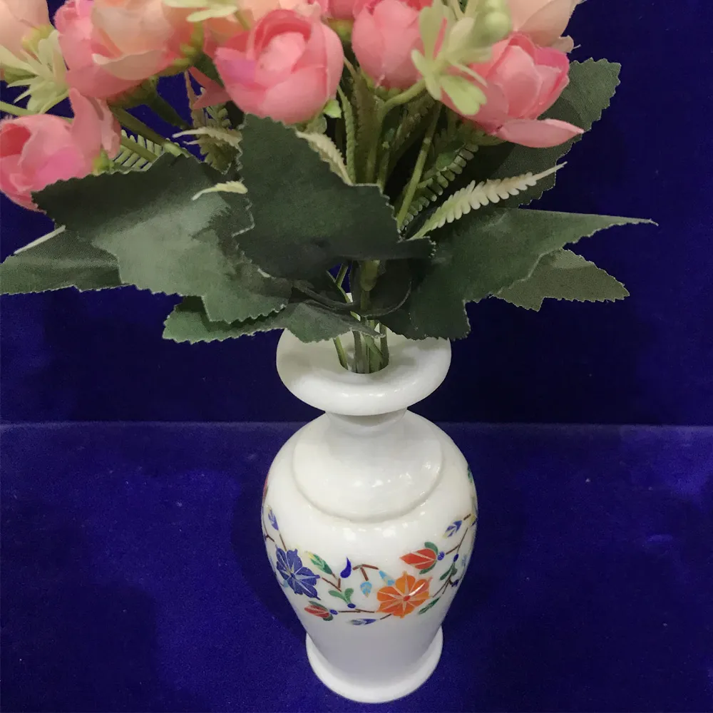 Marble Inlay Vase With Elegant Artistry alternate view