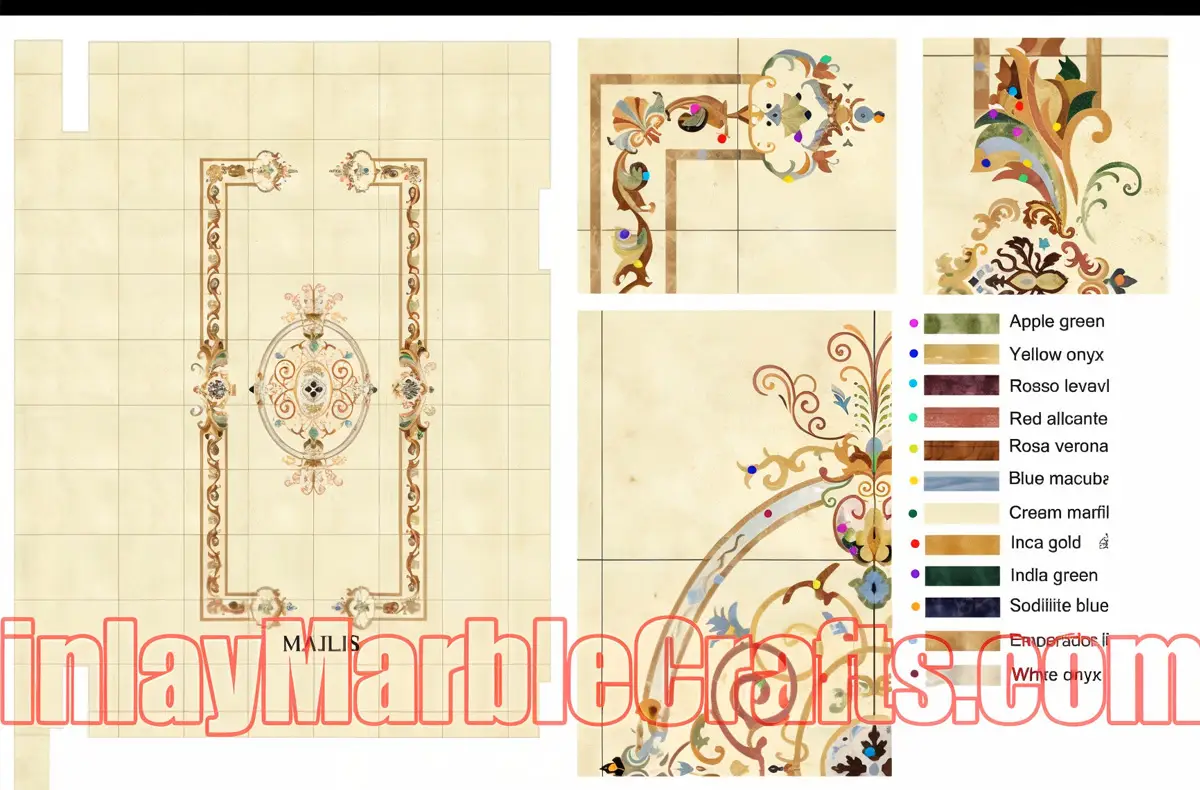 Exquisite Marble Inlay Flooring – Elevate Your Space with Timeless Elegance