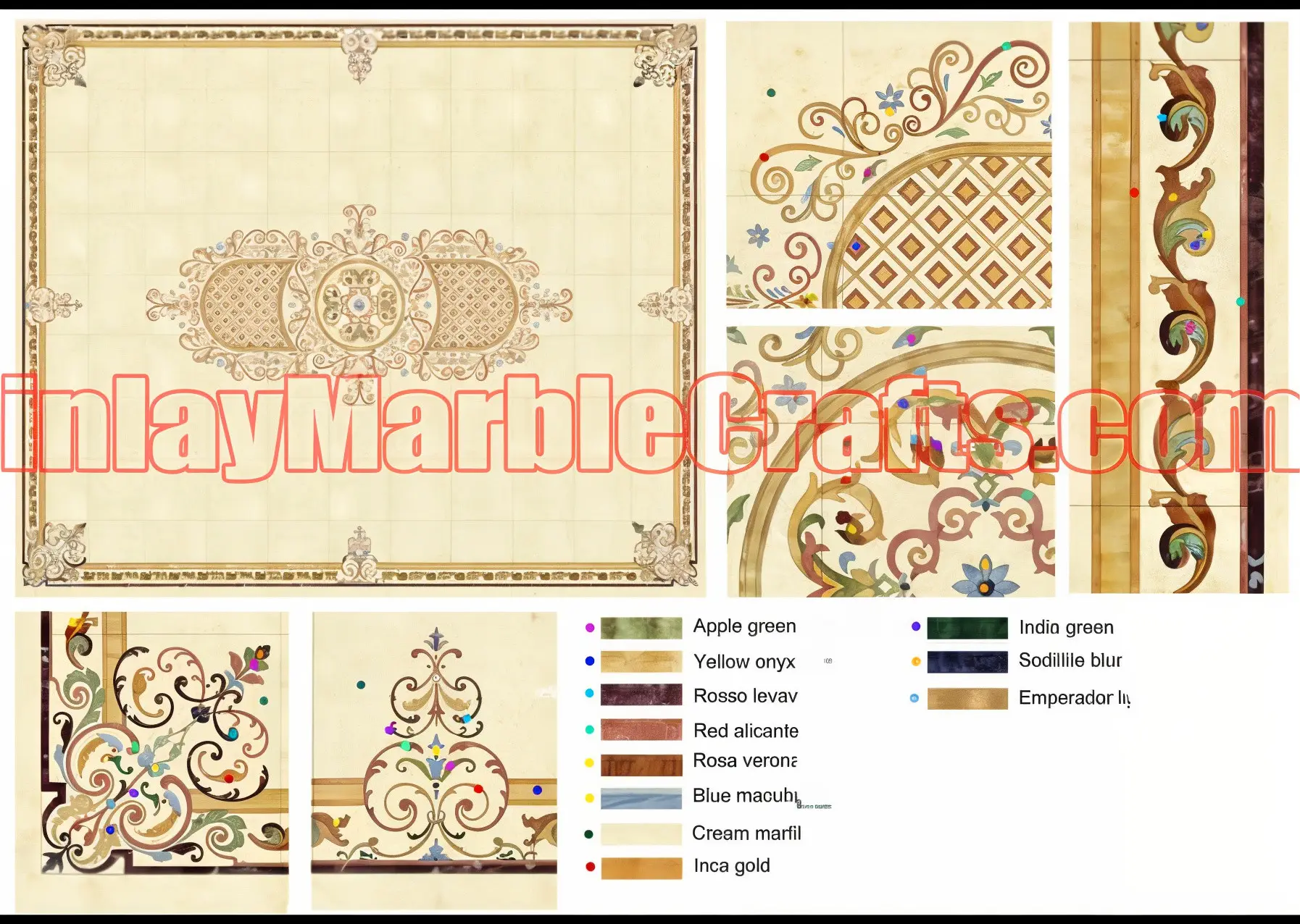 Marble Inlay Flooring – Customizable Designs for Luxury Interiors