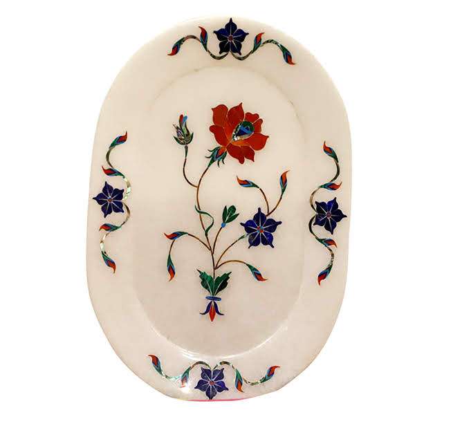 Tree of Design Marble Inlay Tray