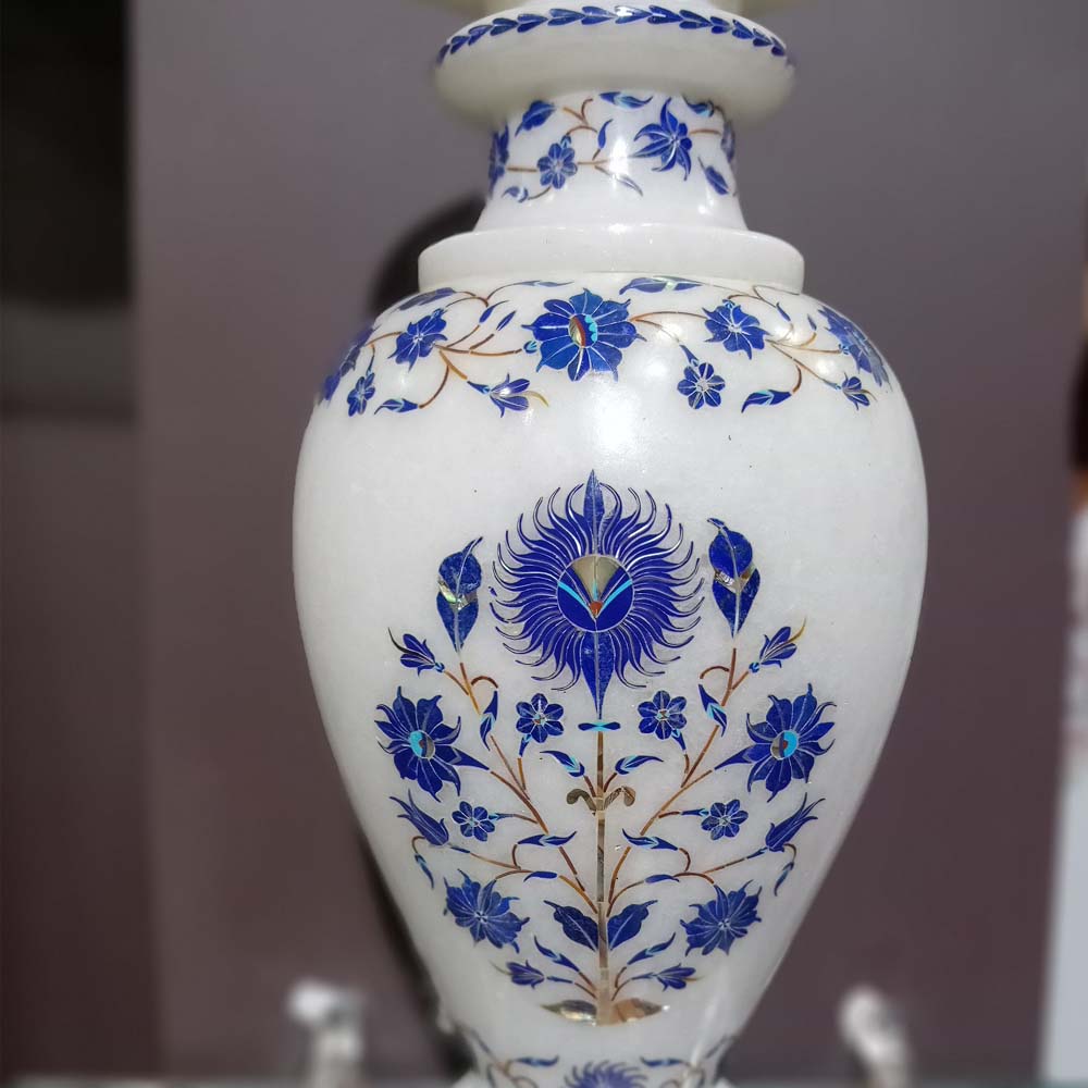 Master Piece Marble Inlay Vase for Collection piece of Art alternate view
