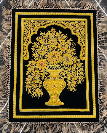 Zari Jewel Embroidery Wall Hanging Carpet
