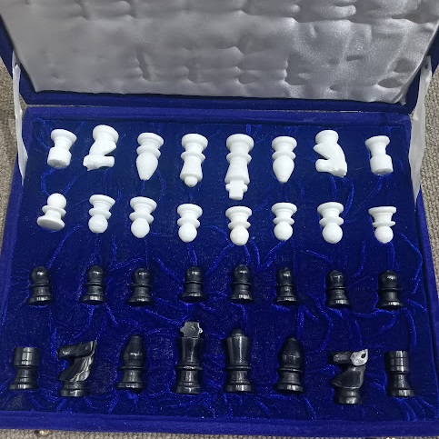 Luxury Marble Chess Pieces close detail