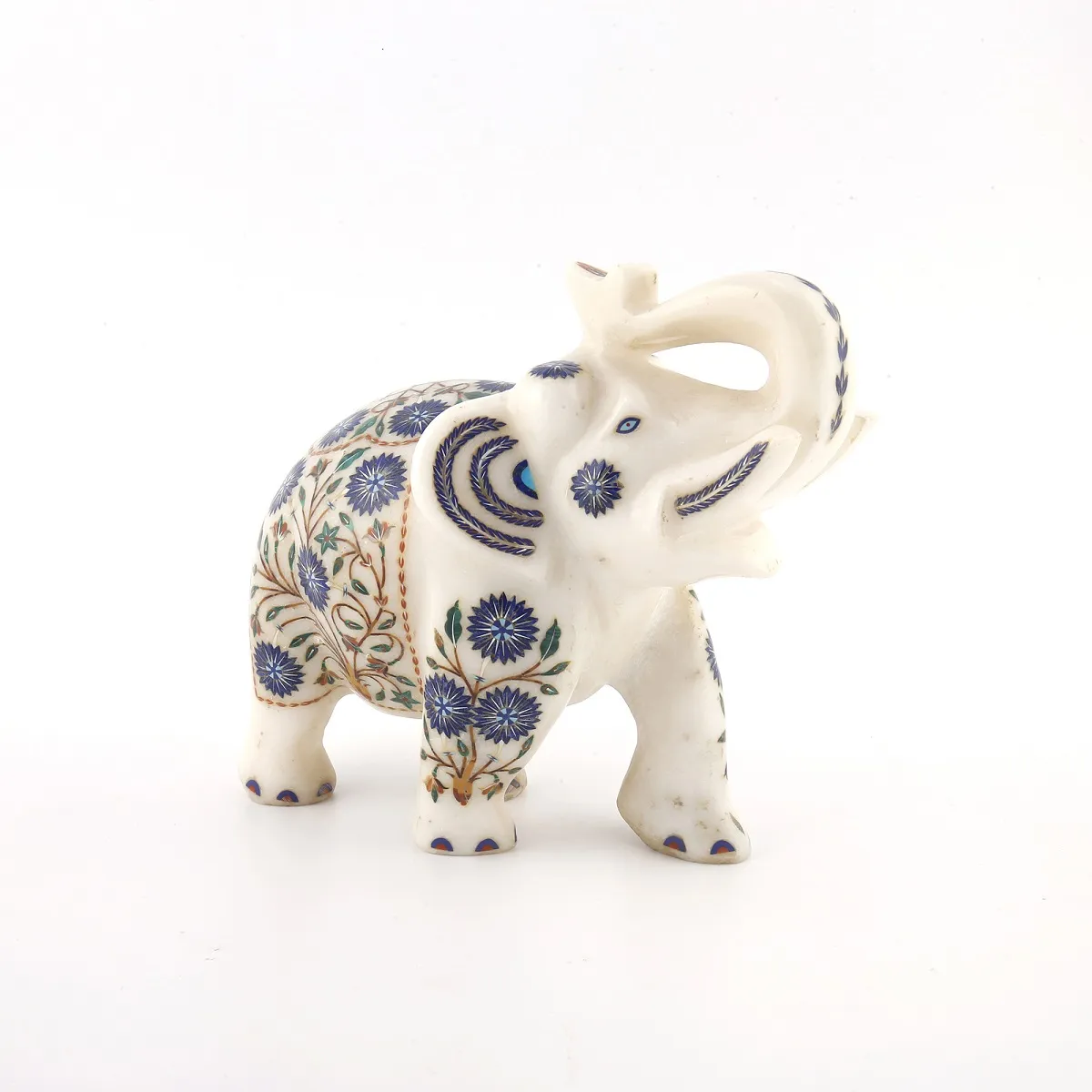 Marble Inlay Elephant Figure- The Fine Work Piece of Art/ Master Piece