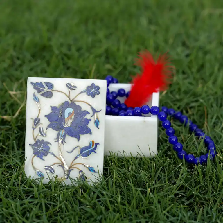 Marble Inlay Jewelry Box Gift For Her – Tree Of Life Pattern Symbol of Love