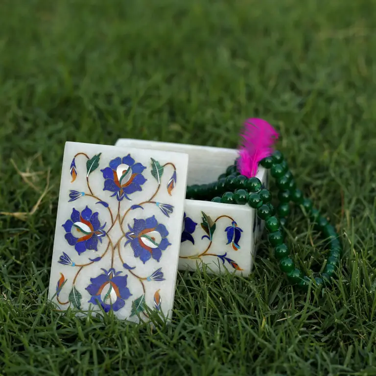 Lapis Lazuli Marble Inlay Jewelry Box | Luxury Box Impress To Girl