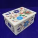 Exquisite Marble Inlay Jewelry Box
