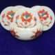 Handcrafted Marble Inlay Coaster With Floral Inlay