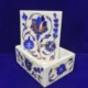 4X3" Marble Inlay Earrings & Jewelry Box