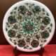 Master-Piece Abalone Shell Inlaid Marble Side Table