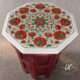Exquisite Handcrafted Marble Inlay Side Table – Elevate Your Home’s Elegance