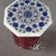 Exquisite Marble Inlay Side Table – Handcrafted Luxury for Modern Interiors