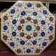 Octangle White Marble Inlay Dining Table done by Master Artist