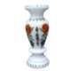 White Marble Inlay Vase 15cm For Gifts & Decor