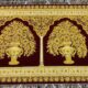 4X2.5 feet Dark Red Velvet Zari Jewels Embroidery Wall Art Tapestry