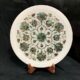 Floral Motif Marble Inlay Decorative Plate| 12inches