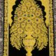 4X2.5 feet Black Velvet Zari Embroidery Wall Art Tapestry