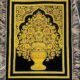 Black Velvet Zari Jewel Embroidery Wall Hanging Carpet