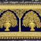 4X2.5 feet Blue Velvet Zari Jewels Embroidery Wall Art Tapestry