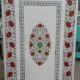 2.5X4 feet Rectangle White Marble Inlay Dining Table