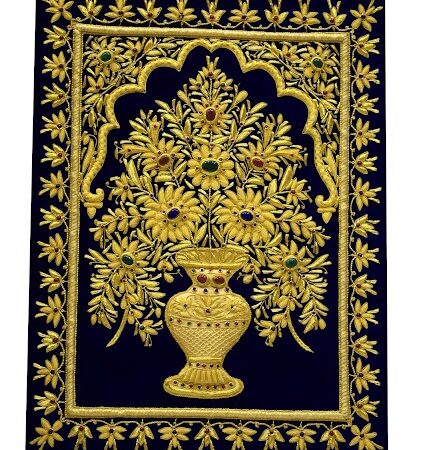 Zardozi Work Wall Hanging Jewel Embroidery Carpet