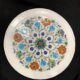 Mughal Design Marble Inlay Plate| 12inches
