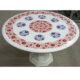 30inch Round Marble Inlay Coffee Table Top