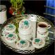 Tree of life pattern Marble Inlay Art Coaster Set of 6 piece| Malachite Coaster Set