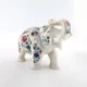 Ornate Marble Inlay Elephant Statue – Luxury Tabletop Decoration