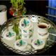 Master Piece Marble Inlay Coaster Set having a beautiful parrot design