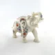 Traditional Agra Mughals Art Makrana White Marble Inlay Elephant