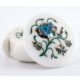 Genuine Stone & Marble Inlay Coasters Set - Handmade