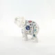 Hand Crafted Marble Inlay Elephant Statue – Unique Home Accent