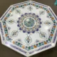 Masterpiece White Marble Inlay Dining Table – Handcrafted Elegance for Your Home