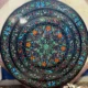 Black Marble Inlay Round Dining Table having a beautiful fine work