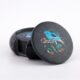 Handcrafted Black Marble Inlay Coaster Set – Blue Bird Design (6 Pieces with Holder)