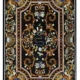 Master Piece Italian Black Marble Inlay Dining Table with Elegant Fish Design