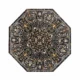 Luxury Black Marble Inlay Tabletop – Handmade Octagonal Floral Pietra Dura Design