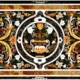 Handmade Marble Inlay Dining— Floral Pietra Dura Tabletop