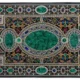 Luxury Black Marble Inlay Tabletop with Malachite and Semi-Precious Stones – Handmade Art from Agra