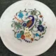 6 inches Inlay White Marble Plates Online with Beautiful Peacock Design