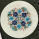 7 inches Inlay White Marble Plates with Beautiful Flower Design