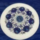 Master Piece White Marble Plate online with Inlay Lapis-Lazuli Stone