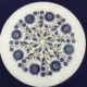 Handcrafted Inlay Lapis Lazuli White Marble Plate Agra - Shop Now