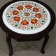 41cm Round Marble Inlay End Table For Small Space lovely piece your Home