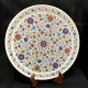 Master Piece White Marble Inlay Plate - The Luxury Piece For Home